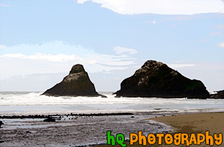 Scenic Oregon Coast Sea Stacks & Ocean painting