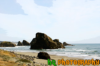 Sea Stacks Along Oregon Coast painting