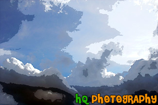 Sun Glaring on Clouds painting