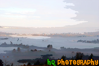 Fog Covering Valley painting