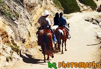 Horseback Riding at Half Moon Bay painting