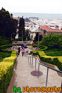 Running Stairs in the Presidio painting