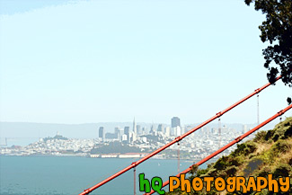 San Francisco View looking over Golden Gate Bridge painting