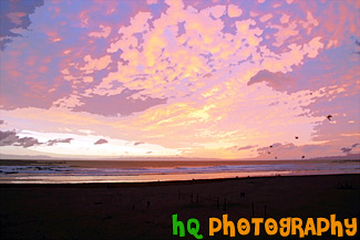 Seaside Oregon Beach Sunset painting