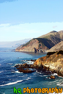 Pacific Ocean Coast in California painting