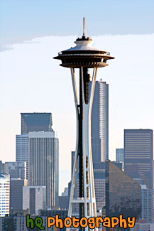 Seattle Space Needle With Buildings painting