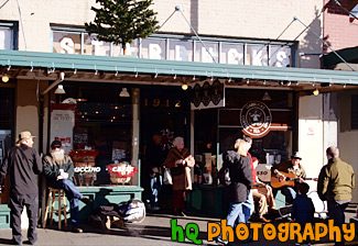 The Original Starbucks, Seattle painting