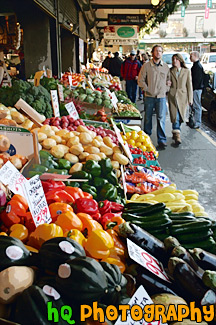 Fruit Stands at Pike Place Market painting