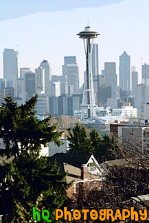 Seattle Skycrapers & Space Needle painting