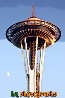 Space Needle & Moon painting