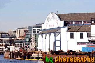 Aquarium Pier 59, Seattle painting