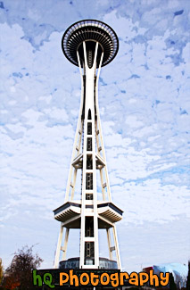 Front of Seattle Space Needle painting