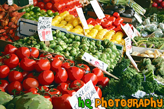 Vegetable Stand at Pike Place painting