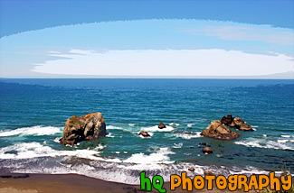 Pacific Ocean & Rocks painting