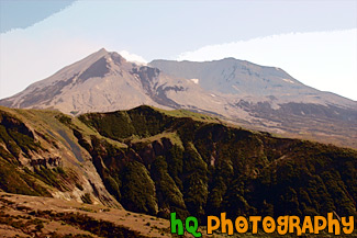 Mount St. Helens & Blue Sky painting