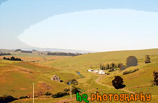 Farmland in Northern California painting