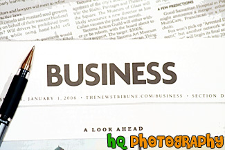 Business Section of Newspaper painting