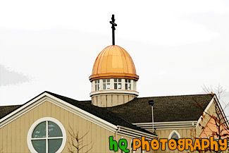 Tip of a Church Building painting