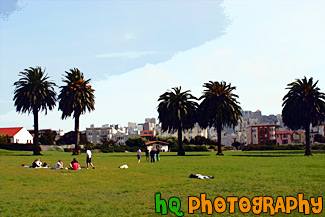 People Enjoying a San Francisco Park painting