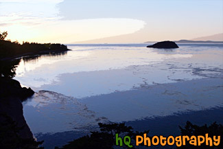 Pink & Purple Sunset Over Deception Pass painting