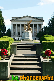 Insurance Building & Statue painting