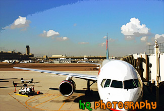 Airplane at the Terminal painting