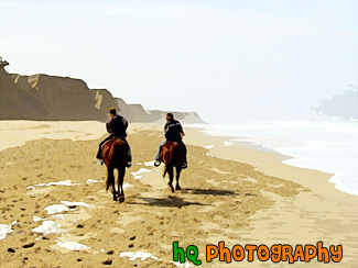 Beach Horseback Riding painting