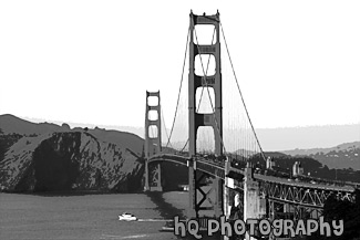 Black & White Golden Gate Bridge painting