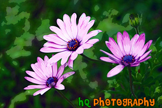 Three Purple Flowers painting