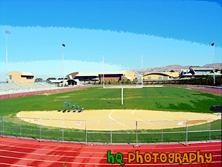 High School Football Field painting