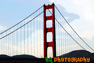 Arch of Golden Gate Bridge painting