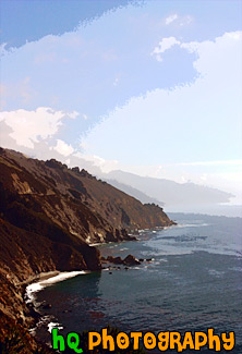 Pacific Ocean Along Highway 1, California painting