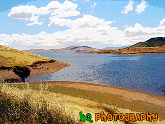 California Lake Scene painting