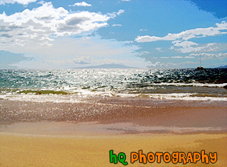 Boat & Beach of Maui, Hawaii painting