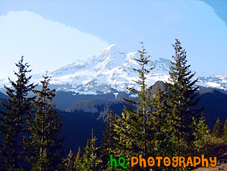 Blue Sky & Mt. Rainier painting