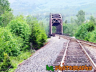 Old Railroad Bridge painting