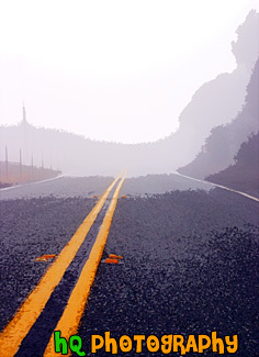 Endless Foggy Road painting