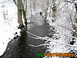 Snow & Creek painting