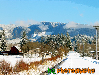 Winter Snow Landscape painting