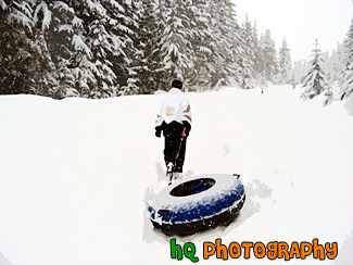 Walking in the Snow painting