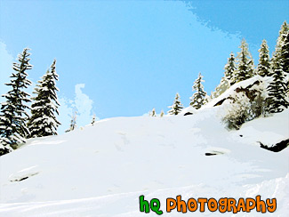 Blue Sky & Snow painting