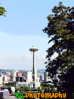 Tree & Space Needle painting