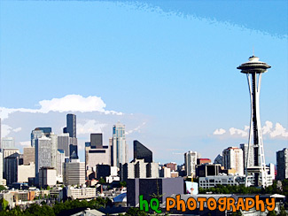 Space Needle & Seattle painting