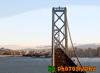 Bay Bridge & Fog Hovering painting