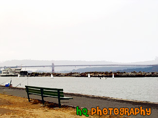 San Francisco Fishing, Sailboats, & Bridge painting