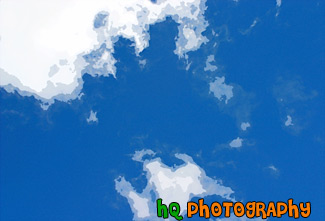 Bright Blue Sky and Clouds painting