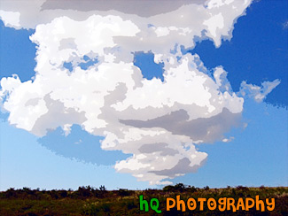 Bright Puffy Clouds painting