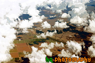 Aerial Arizona & Clouds painting