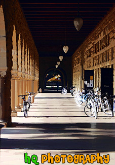 Mauresque Style Architecture & Walkway at Stanford University painting