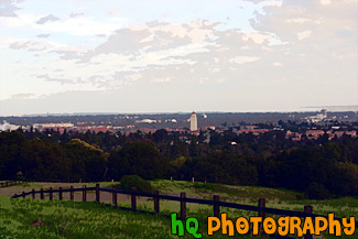 View of Stanford University from Hill painting